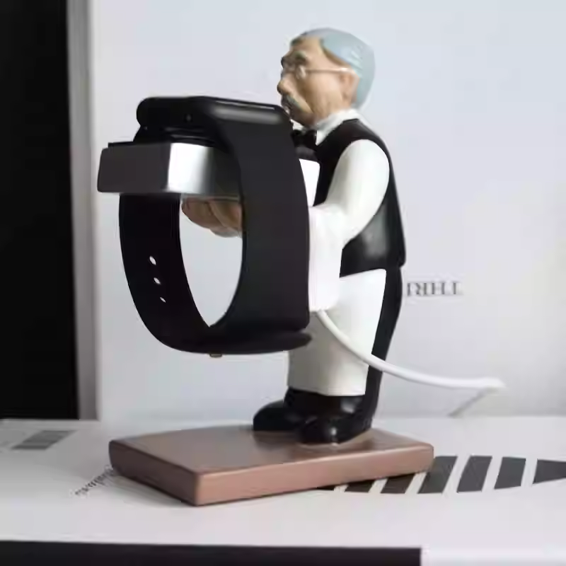 创意老管家苹果手表充电支架适用iwatch充电座apple11华为5充电座