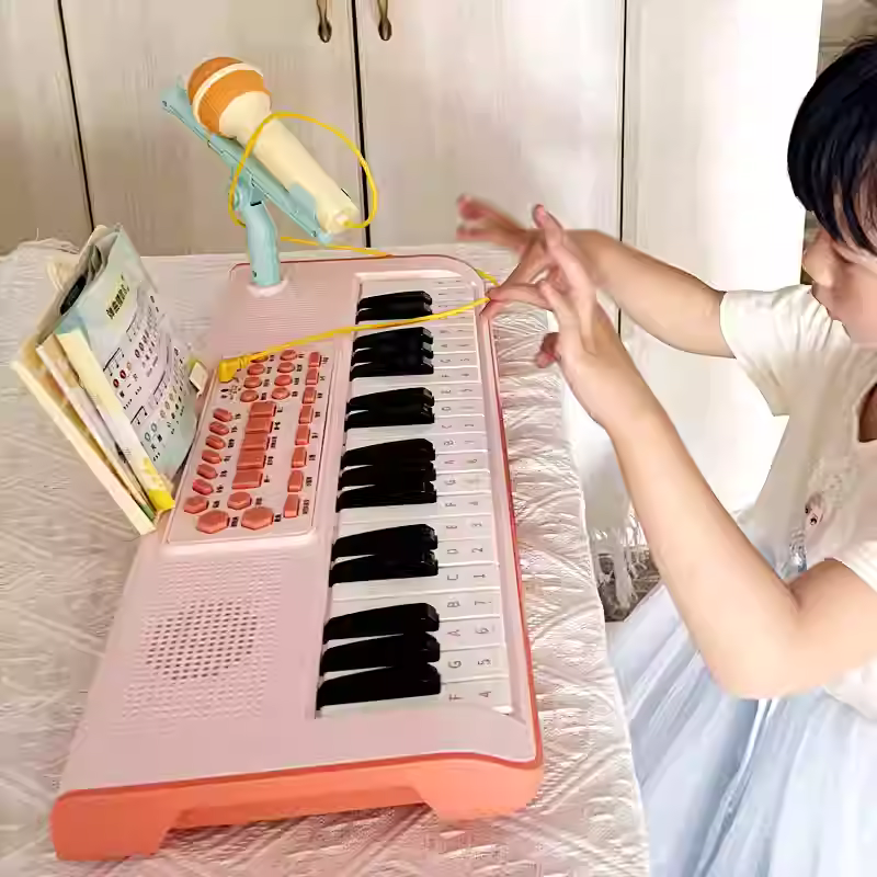 儿童电子琴玩具初学者带话筒麦克风可弹奏钢琴女孩子音乐玩具套装