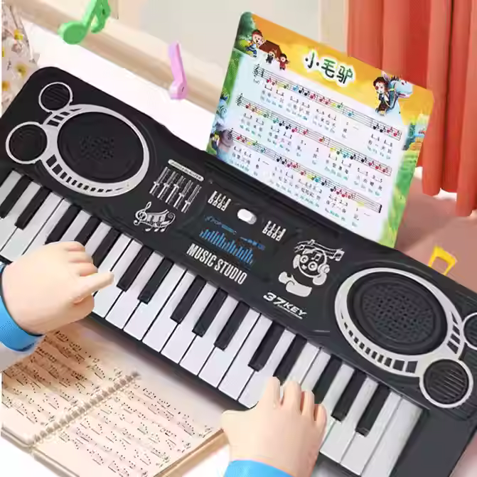 儿童电子琴37键初学家用多功能可弹奏小钢琴女孩宝宝1-3岁玩具琴9