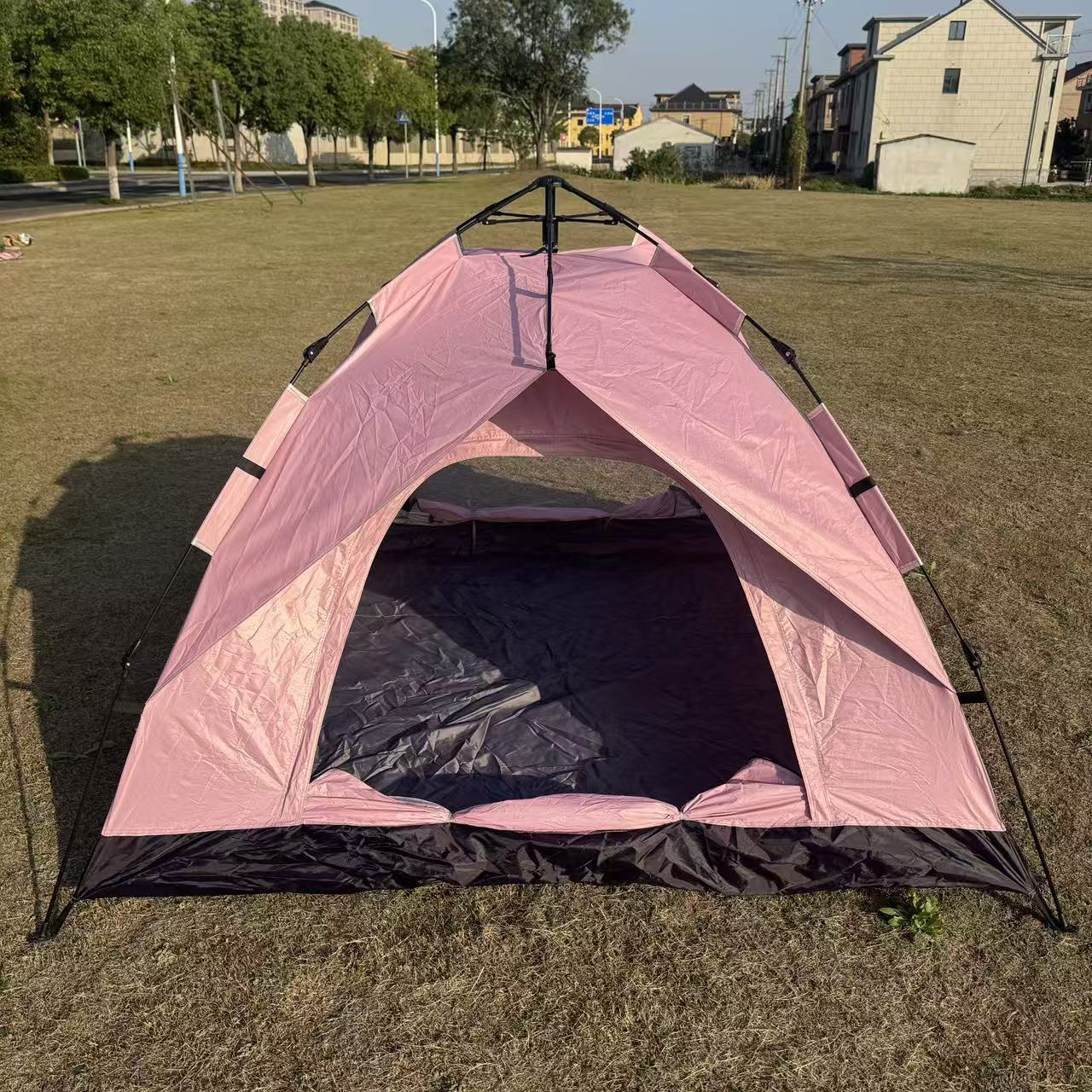 帐篷户外全套用品露营野营装备旅游双层自动帐篷沙滩3-4人